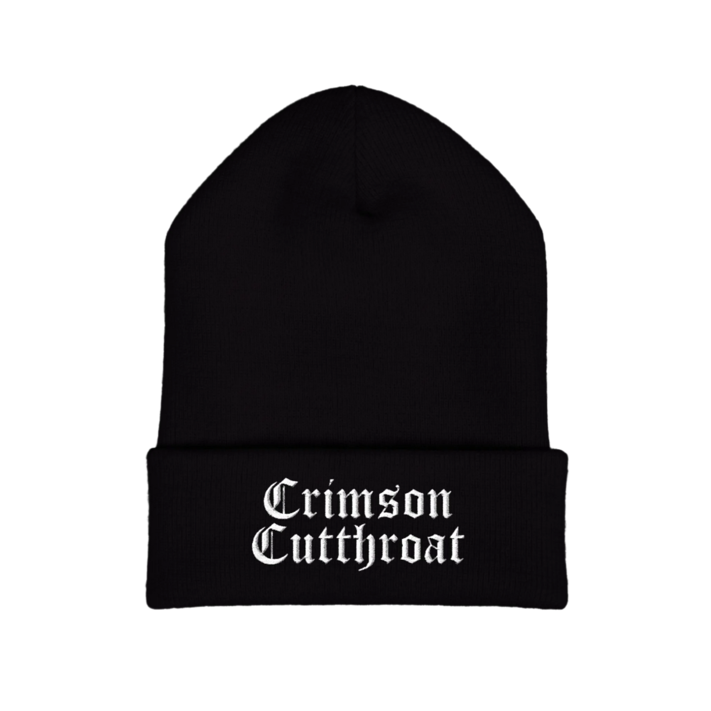 "Crimson Cutthroat" Unisex Embroidered Cuffed Beanie