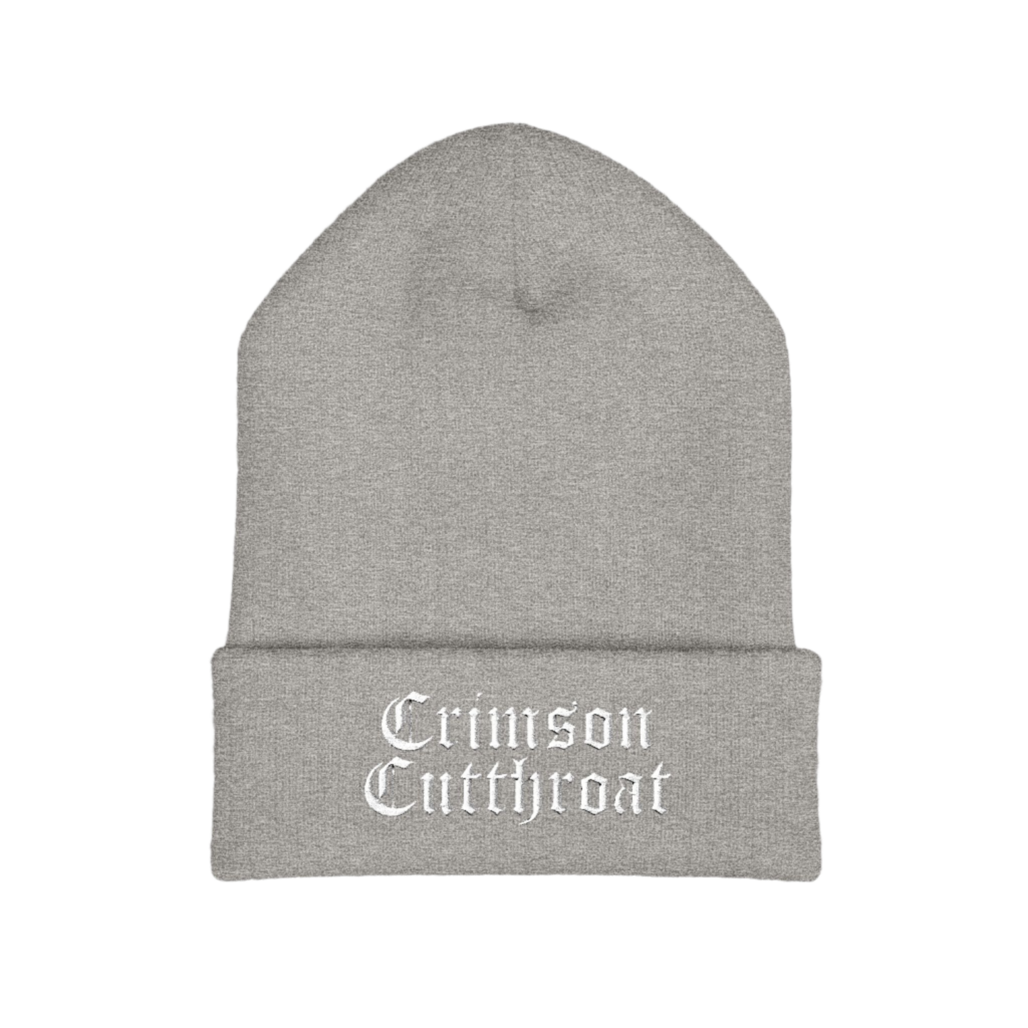 "Crimson Cutthroat" Unisex Embroidered Cuffed Beanie