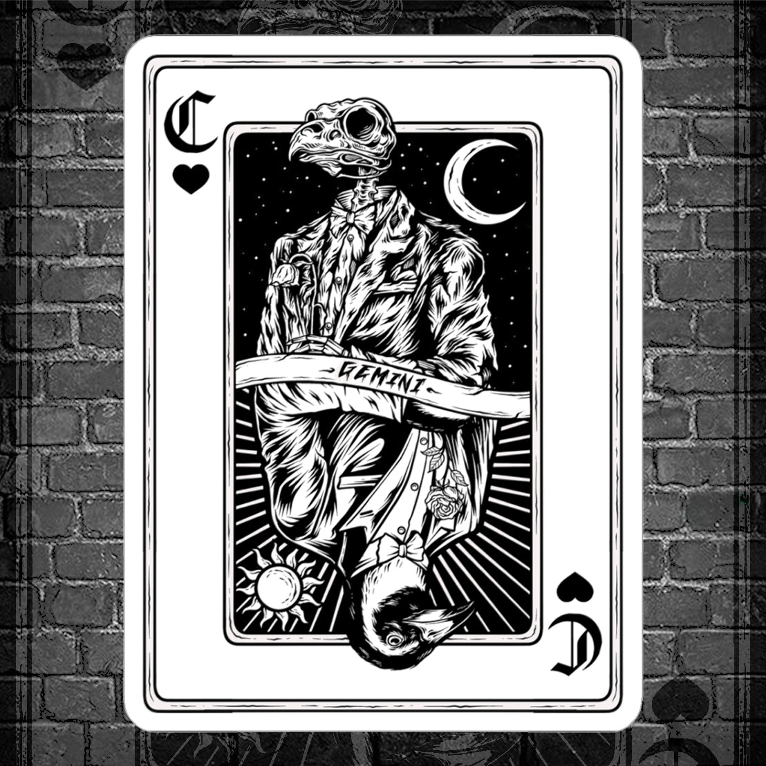 Life & Death Card (Gemini) - Sticker