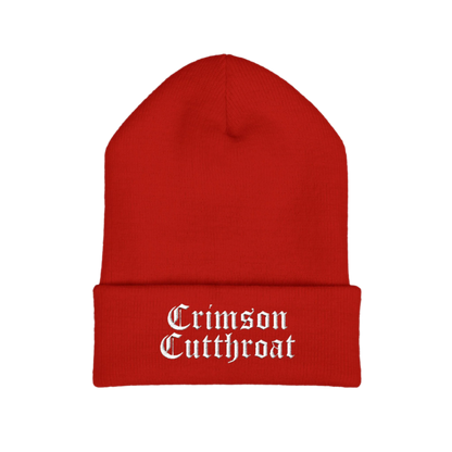 "Crimson Cutthroat" Unisex Embroidered Cuffed Beanie
