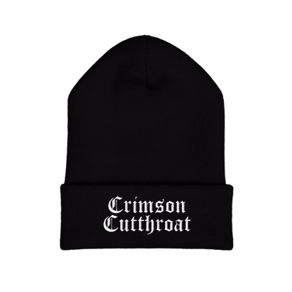 "Crimson Cutthroat" Unisex Embroidered Cuffed Beanie